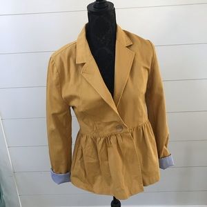 Yellow button blazer